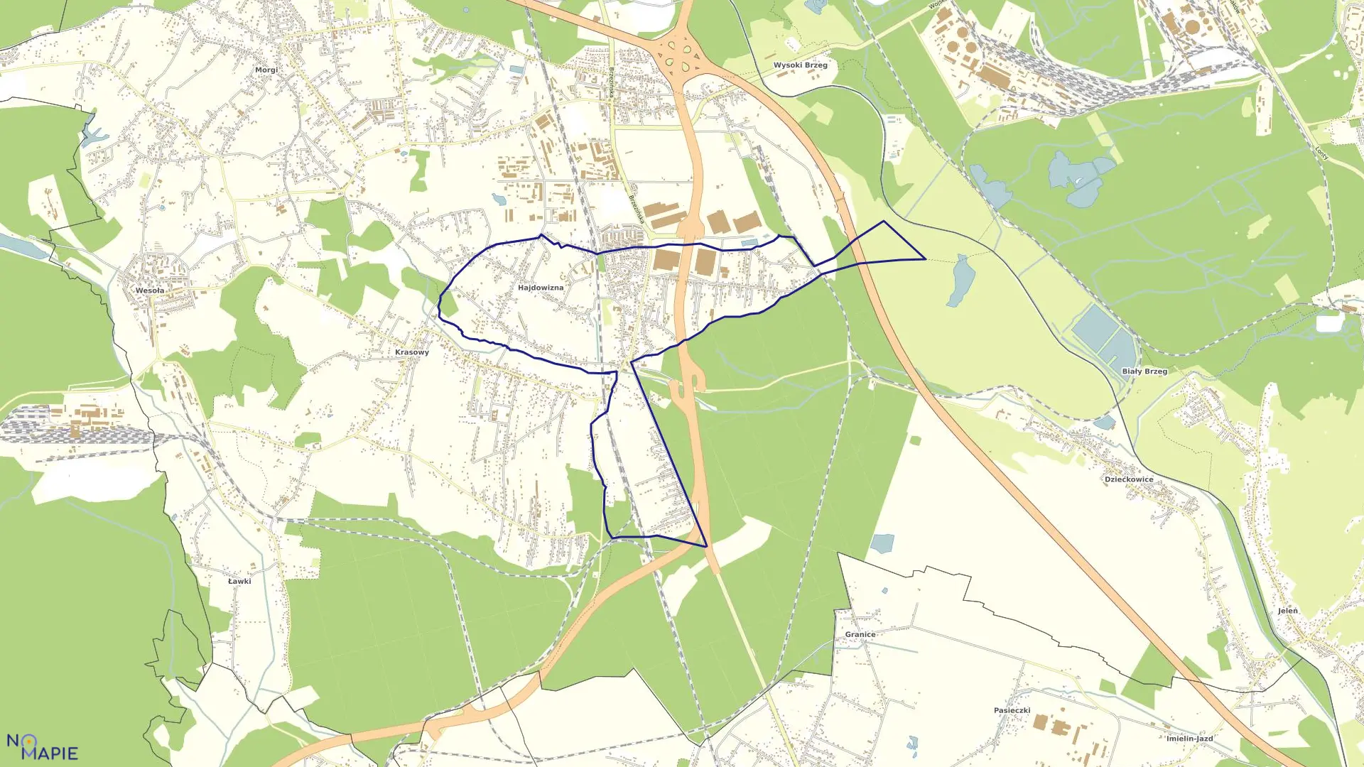 Mapa obrębu KOSZTOWY w mieście Mysłowice